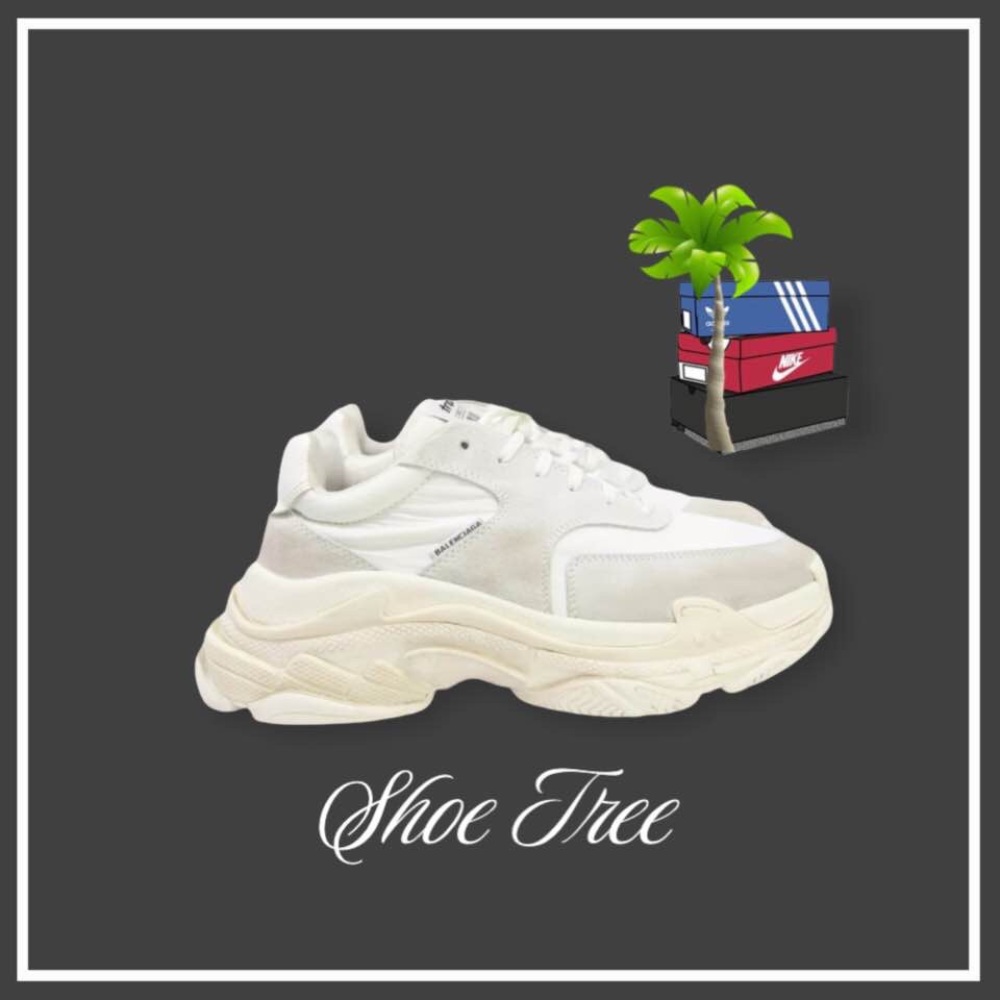 Balenciaga Triple S White Cream Sole Women Size 8 Natural White